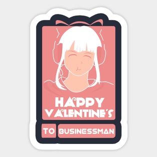 Girls in Happy Valentines Day to Businessman Sticker